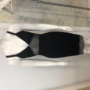 Black Mesh Mini Dress